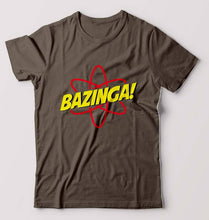 Load image into Gallery viewer, Sheldon Cooper Bazinga T-Shirt for Men-Olive Green-Ektarfa.online
