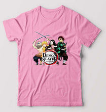 Load image into Gallery viewer, Demon Slayer T-Shirt for Men-Light Baby Pink-Ektarfa.online
