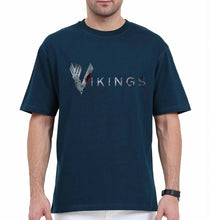Load image into Gallery viewer, Vikings Oversized T-Shirt for Men-Petrol Blue-Ektarfa.online
