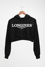 Load image into Gallery viewer, Longines Crop HOODIE FOR WOMEN-Black-Ektarfa.online
