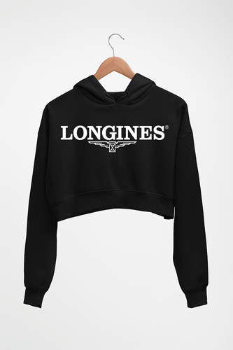 Longines Crop HOODIE FOR WOMEN-Black-Ektarfa.online