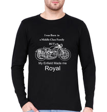 Load image into Gallery viewer, My Enfield made me Royal Full Sleeves T-Shirt for Men-Black-Ektarfa.online
