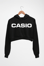 Load image into Gallery viewer, Casio Crop HOODIE FOR WOMEN-Black-Ektarfa.online
