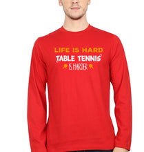Load image into Gallery viewer, Table Tennis (TT) Full Sleeves T-Shirt for Men-Red-Ektarfa.online
