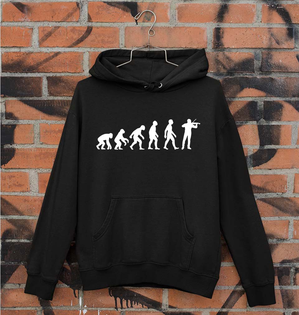 Violin Evolution Unisex Hoodie for Men/Women-Black-Ektarfa.online
