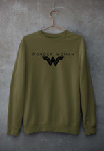 Load image into Gallery viewer, Wonder Woman Superhero Unisex Sweatshirt for Men/Women-S(40 Inches)-Olive Green-Ektarfa.online
