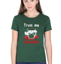 Load image into Gallery viewer, Drummer T-Shirt for Women-Dark Green-Ektarfa.online

