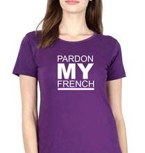 Load image into Gallery viewer, Pardon My French T-Shirt for Women-Purple-Ektarfa.online

