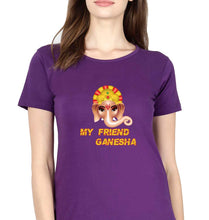 Load image into Gallery viewer, Ganpati JI(Ganesh) T-Shirt for Women-Purple-Ektarfa.online

