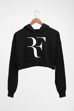 Load image into Gallery viewer, Roger Federer_RF Crop HOODIE FOR WOMEN-Black-Ektarfa.online
