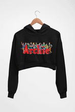 Load image into Gallery viewer, Archie Crop HOODIE FOR WOMEN-Black-Ektarfa.online

