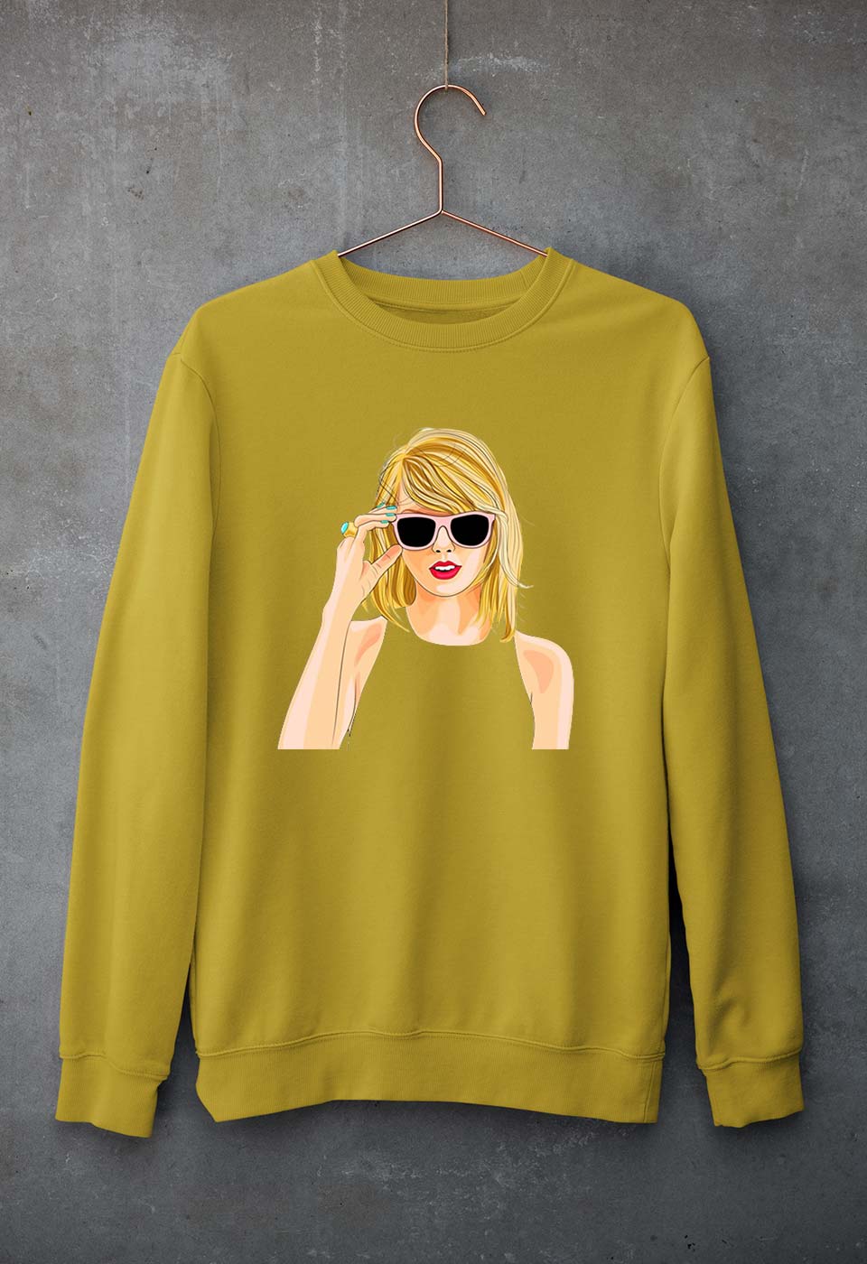 Taylor Swift Unisex Sweatshirt for Men/Women-Mustard Yellow-Ektarfa.online