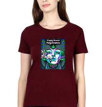 Load image into Gallery viewer, Trippy Stoner Psychedelic T-Shirt for Women-Maroon-Ektarfa.online
