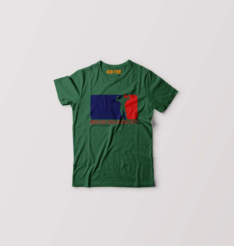 Gym Funny Kids T-Shirt for Boy/Girl-Dark Green-Ektarfa.online
