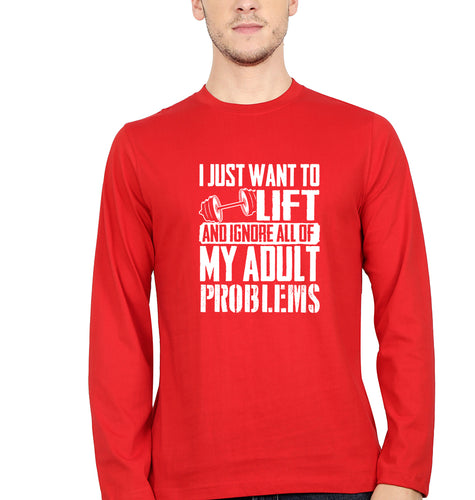 Gym Full Sleeves T-Shirt for Men-Red-Ektarfa.online