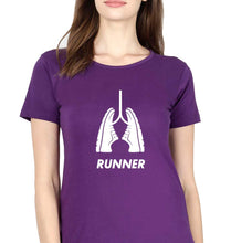 Load image into Gallery viewer, Runner Running T-Shirt for Women-Purple-Ektarfa.online
