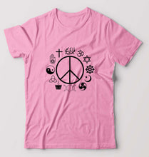 Load image into Gallery viewer, Peace Religious Symbols T-Shirt for Men-Light Baby Pink-Ektarfa.online
