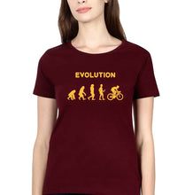 Load image into Gallery viewer, Cycling T-Shirt for Women-Maroon-Ektarfa.online
