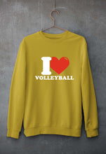 Load image into Gallery viewer, I Love Volleyball Unisex Sweatshirt for Men/Women-Mustard yellow-Ektarfa.online
