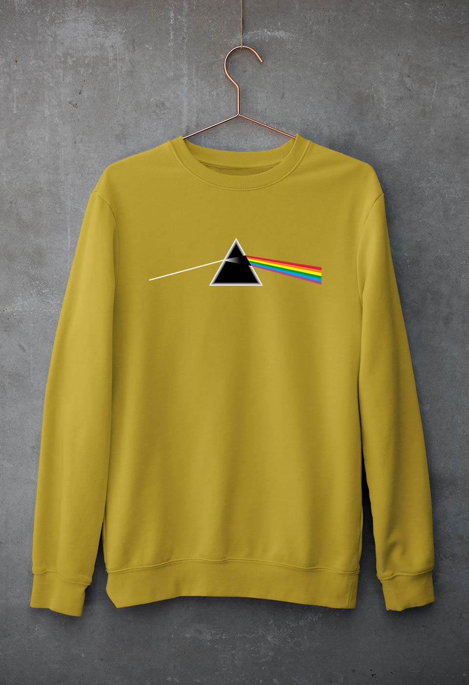 Pink Floyd Unisex Sweatshirt for Men/Women-Mustard Yellow-Ektarfa.online