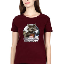 Load image into Gallery viewer, Rocket Raccoon T-Shirt for Women-Maroon-Ektarfa.online
