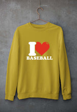 Load image into Gallery viewer, I Love Baseball Unisex Sweatshirt for Men/Women-Mustard yellow-Ektarfa.online
