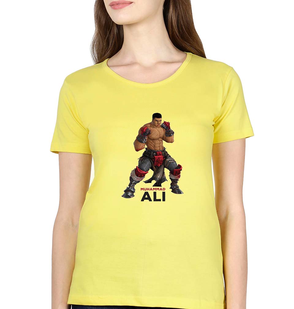 Muhammad Ali T-Shirt for Women-Yellow-Ektarfa.online