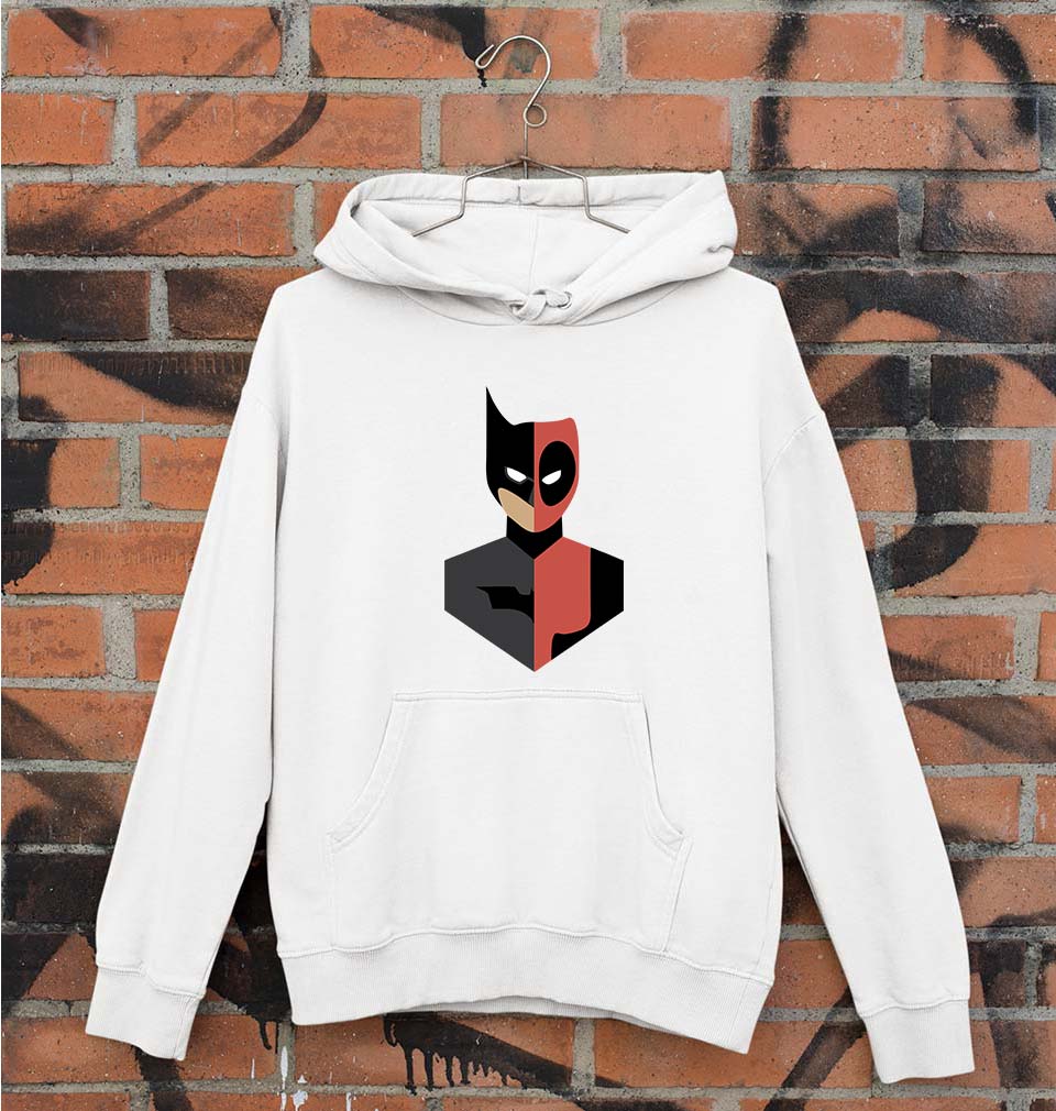 Deadpool & Batman Unisex Hoodie for Men/Women-White-Ektarfa.online