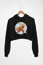 Load image into Gallery viewer, Tintin Crop HOODIE FOR WOMEN-Black-Ektarfa.online
