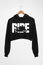 Load image into Gallery viewer, Ride Superbike Crop HOODIE FOR WOMEN-Black-Ektarfa.online
