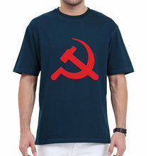Load image into Gallery viewer, Communist party Oversized T-Shirt for Men-Petrol Blue-Ektarfa.online
