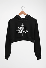 Load image into Gallery viewer, Not Today (GOT) Crop HOODIE FOR WOMEN-Black-Ektarfa.online

