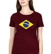 Load image into Gallery viewer, Brazil T-Shirt for Women-Maroon-Ektarfa.online
