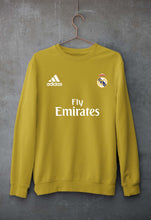 Load image into Gallery viewer, Real Madrid Unisex Sweatshirt for Men/Women-S(40 Inches)-Mustard Yellow-Ektarfa.online
