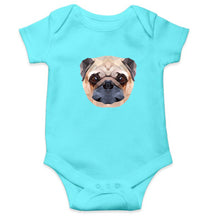 Load image into Gallery viewer, PUG_01 Kids Romper For Baby Boy/Girl-0-5 Months(18 Inches)-Sky Blue-Ektarfa.online
