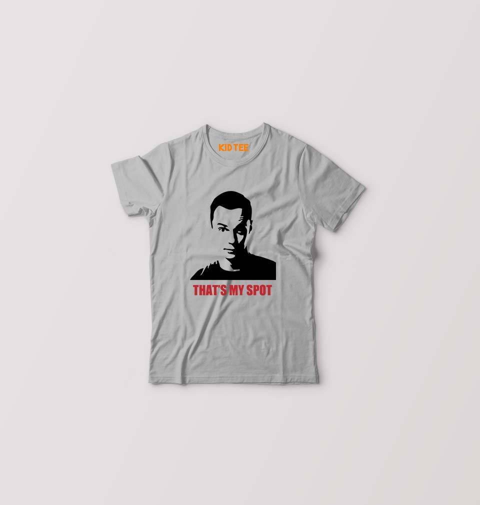 Sheldon Cooper That's My Spot Kids T-Shirt for Boy/Girl-Grey-Ektarfa.online