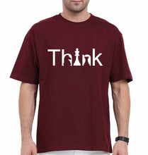 Load image into Gallery viewer, Chess Think Oversized T-Shirt for Men-Maroon-Ektarfa.online
