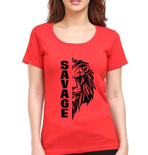 Load image into Gallery viewer, Savage Lion T-Shirt for Women-Red-Ektarfa.online
