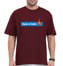 Load image into Gallery viewer, Bank of India Oversized T-Shirt for Men-Maroon-Ektarfa.online
