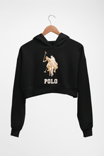 Load image into Gallery viewer, Polo Crop HOODIE FOR WOMEN-Black-Ektarfa.online
