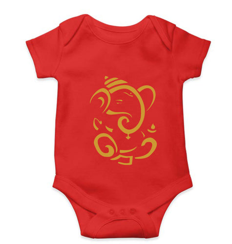 Ganpati JI(Ganesh) Kids Romper For Baby Boy/Girl-0-5 Months(18 Inches)-RED-Ektarfa.online