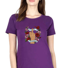 Load image into Gallery viewer, Fuck Patriarchy T-Shirt for Women-Purple-Ektarfa.online
