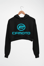 Load image into Gallery viewer, CFMoto Crop HOODIE FOR WOMEN-Black-Ektarfa.online
