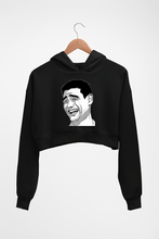Load image into Gallery viewer, Yao Ming Face(Bitch Please) Crop HOODIE FOR WOMEN-Black-Ektarfa.online

