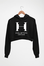 Load image into Gallery viewer, Halston Crop HOODIE FOR WOMEN-Black-Ektarfa.online

