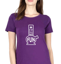 Load image into Gallery viewer, Bong T-Shirt for Women-Purple-Ektarfa.online
