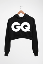 Load image into Gallery viewer, GQ Magazine Crop HOODIE FOR WOMEN-Black-Ektarfa.online
