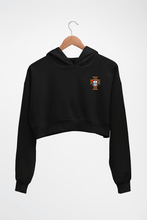 Load image into Gallery viewer, Portugal Football Crop HOODIE FOR WOMEN-Black-Ektarfa.online
