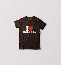 Load image into Gallery viewer, I Love Kolkata Kids T-Shirt for Boy/Girl-Coffee Brown-Ektarfa.online

