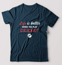 Load image into Gallery viewer, Play Cricket T-Shirt for Men-Petrol Blue-Ektarfa.online
